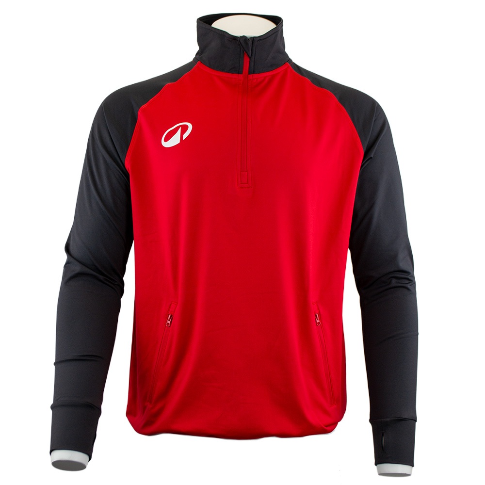 Elite Quarter Zip - Red/Charcoal