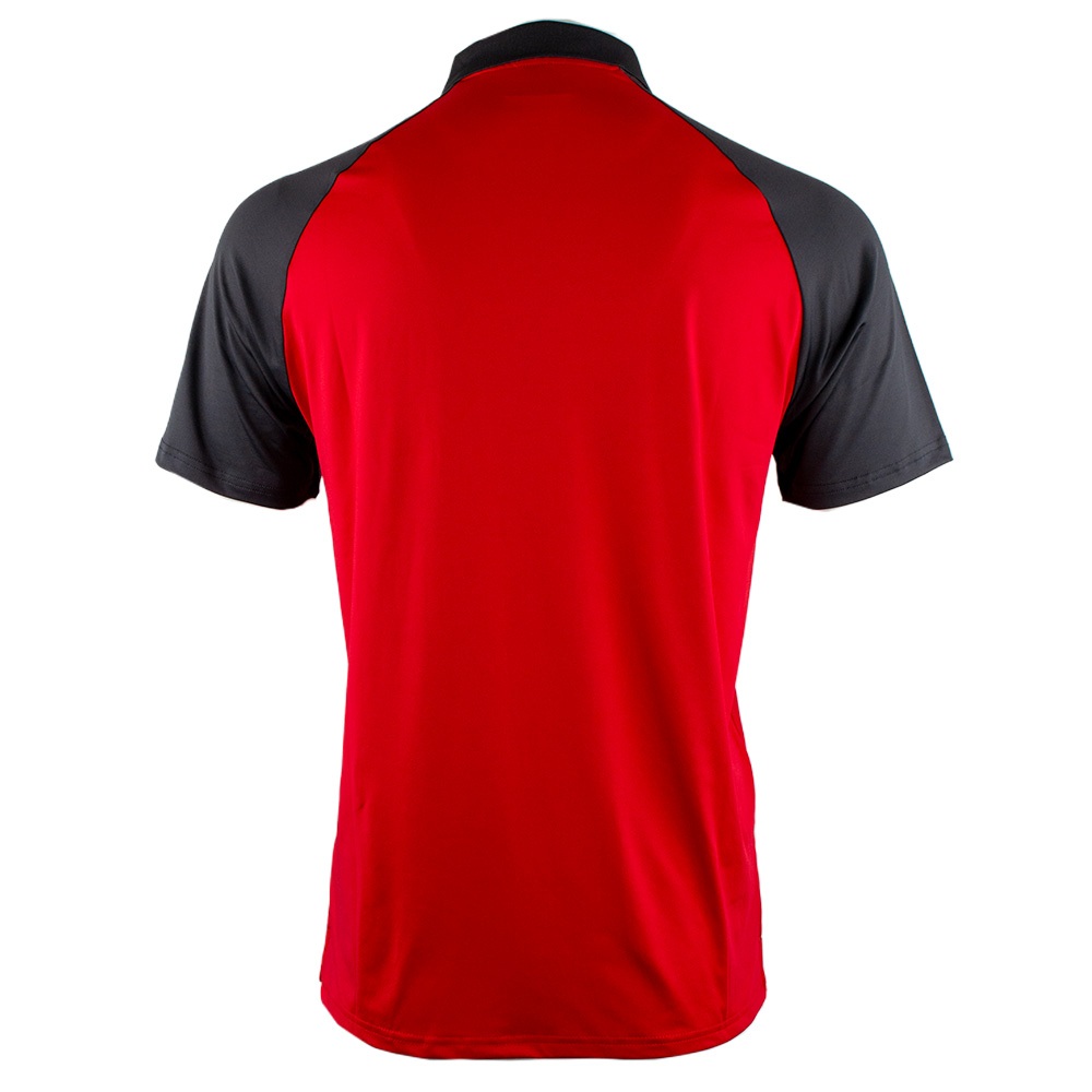 Elite Polo Shirt - Red/Charcoal - Image 2
